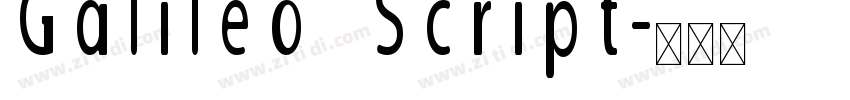 Galileo Script字体转换